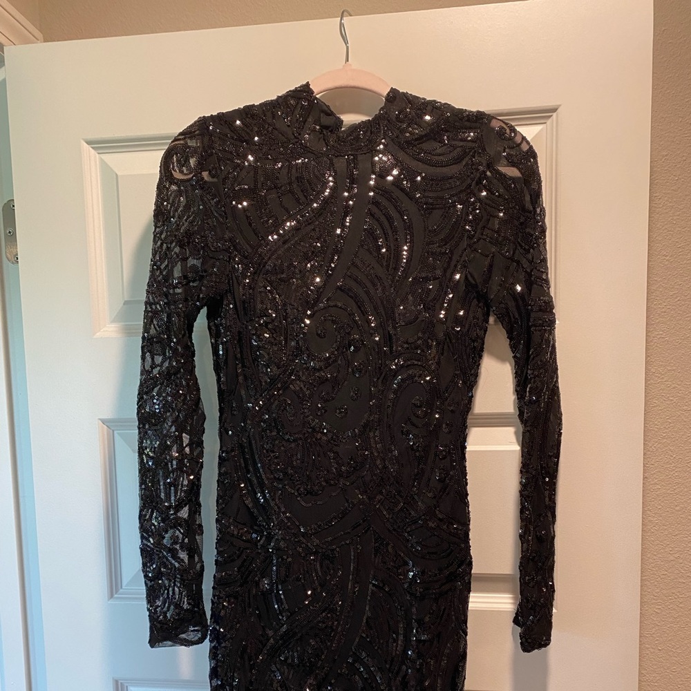 Fashion nova black sequin mini dress